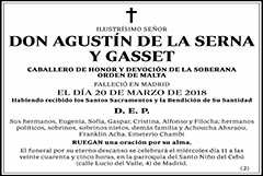 Agustín de la Serna y Gasset